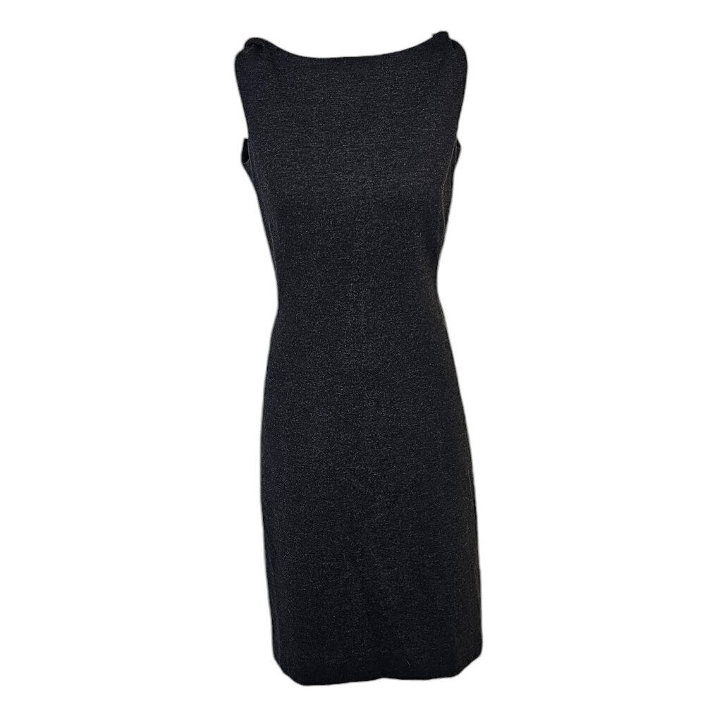 M.M.LaFleur Sheath Dress Size 0 Sleeveless The Lydia Ponte Charcoal Gray Stretch